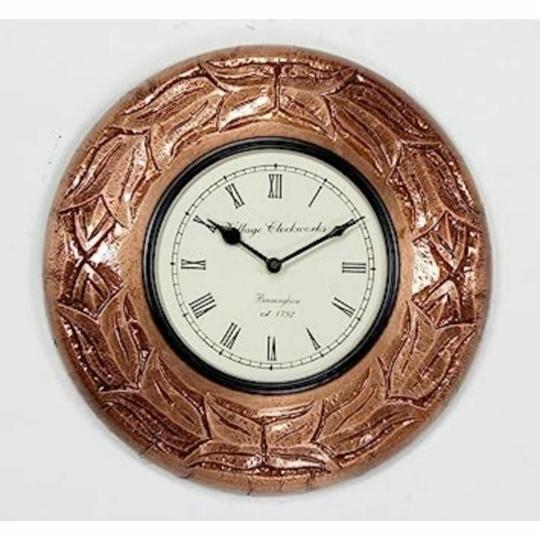 AntarYuga Multicolor Wood Traditional Rajasthani Wall Clock, 12 X 12 Inch
