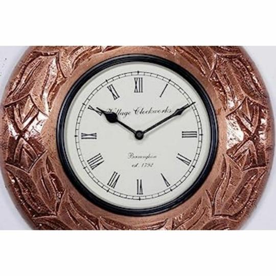 AntarYuga Multicolor Wood Traditional Rajasthani Wall Clock, 12 X 12 Inch