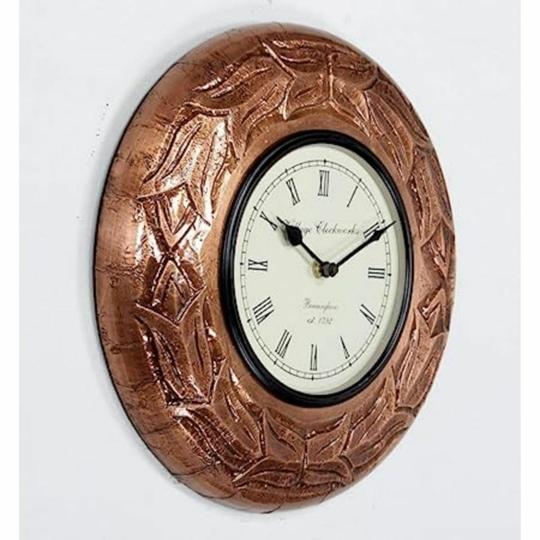 AntarYuga Multicolor Wood Traditional Rajasthani Wall Clock, 12 X 12 Inch