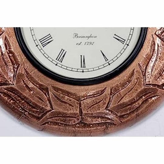AntarYuga Multicolor Wood Traditional Rajasthani Wall Clock, 12 X 12 Inch