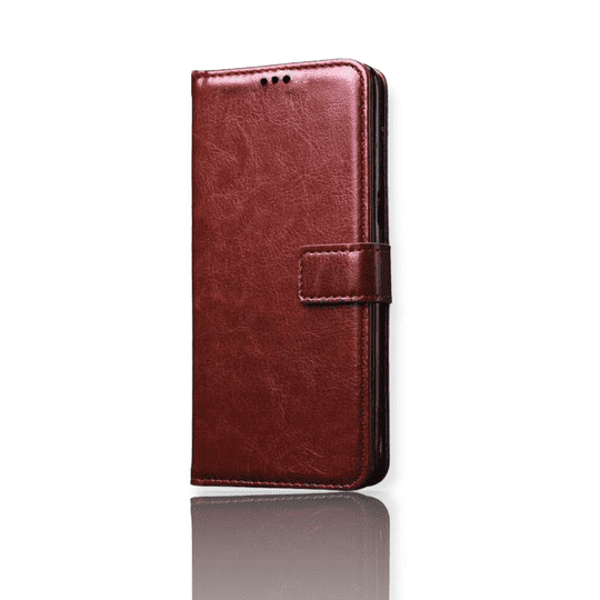 Trounce Vintage Series Faux Leather Brown Wallet Flip Back Case Mobile Cover    For  Xiaomi Redmi  Note9