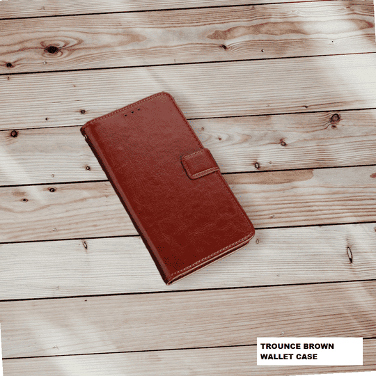 Trounce Vintage Series Faux Leather Brown Wallet Flip Back Case Mobile Cover    For  Xiaomi Redmi  Note9