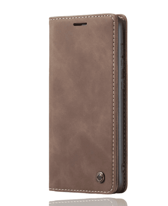 Trounce Prime Leather Magnetic Closure  Flip Cover With Card Holder Wallet | Mobile Case| Back Cover - Coffee Brown) For  Oppo F7