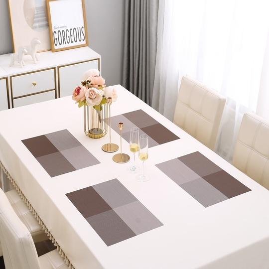 HOKIPO PVC Washable Set of 4 Placemats for Dining Table - 45x30 cm