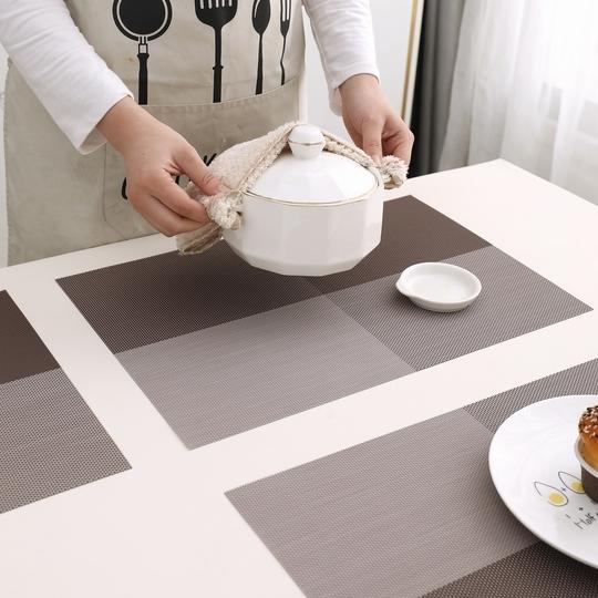 HOKIPO PVC Washable Set of 4 Placemats for Dining Table - 45x30 cm