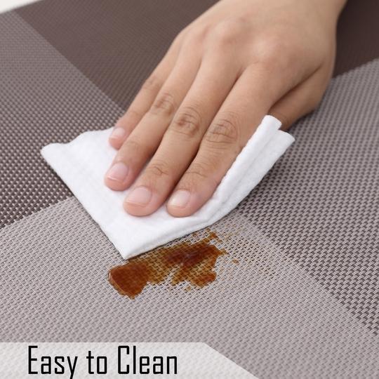 HOKIPO PVC Washable Set of 4 Placemats for Dining Table - 45x30 cm