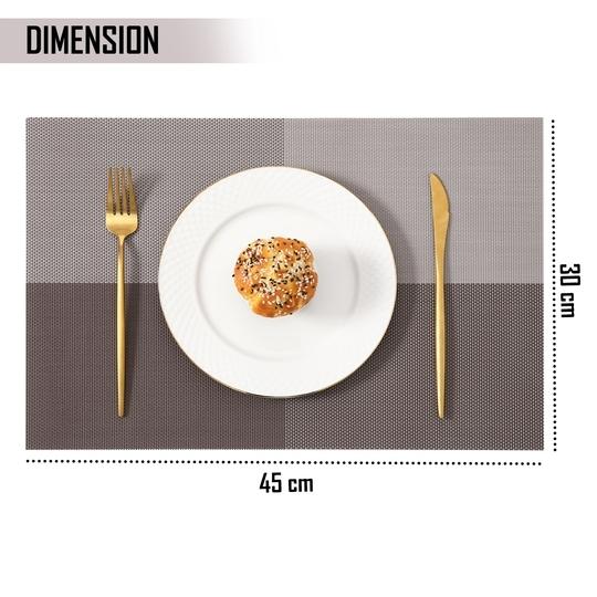 HOKIPO PVC Washable Set of 4 Placemats for Dining Table - 45x30 cm