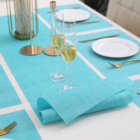 HOKIPO PVC Mats for 6 Seater Dining Table with Runner (AR4239)