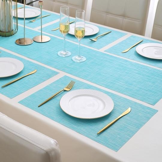HOKIPO PVC Mats for 6 Seater Dining Table with Runner (AR4239)