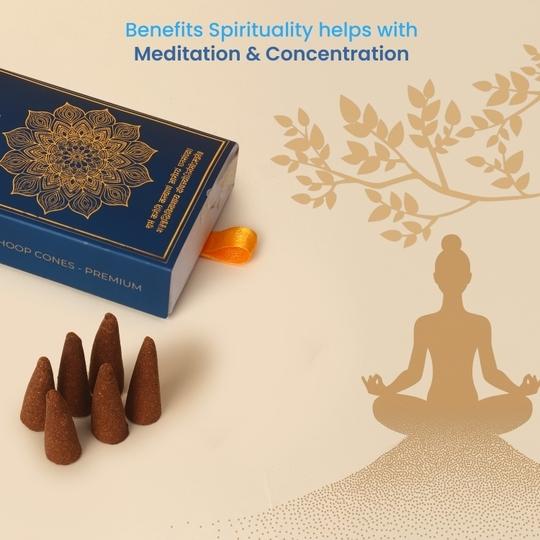 Manokamna Fresh Flower Dhoop Cone -  Pure Fragrance from Nature | Blossom in Every Burn - Handmade Flower Dhoop Cone | Dhoop Cone with Sandalwood Fragrance for Puja Need & Air Purification