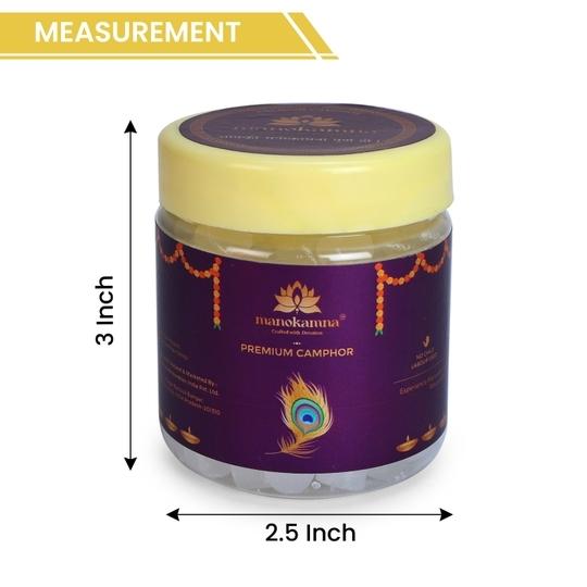 Manokamna Premium Camphor/Kapoor Tablet | Long Lasting Aroma for Puja & Purification | Pure Camphor/Kapoor Tablets 100% Natural Aromatic & Multipurpose Use | for Rituals, Devotion & Air Cleansing (50gm - Pack of 1)