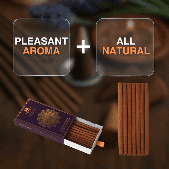 Manokamna Bambooless Pure Sandalwood Dhoop Sticks - Made with Fresh Flowers for Peace, Positivity & Fulfilled Wishes | Natural Fragrance to Refresh Your Mind, Purify Your Space & Uplift Your Spirit