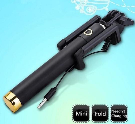BOPUD Selfie Stick Wired Selfie Stick Monopod Holder with AUX Cable for Smartphones Tripod