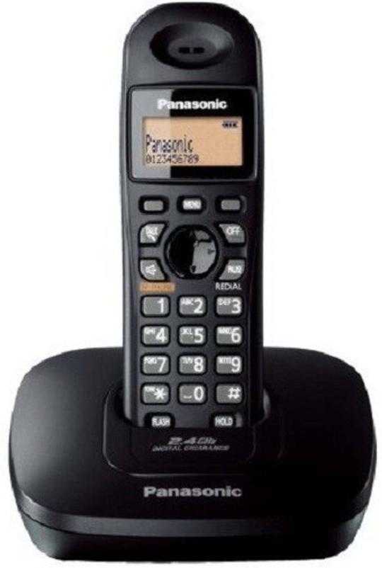 Panasonic KX-TG3611SX, Black, Cordless Landline Phone
