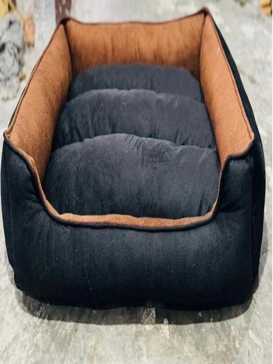 Nandu Gear Soft Velvet Red Cream Color Luxury Sofa Bed PET Bed | Dog Bed | CAT Bed | Puppies Puppy Bed | Rabbit Bedxtra Xtra Large nh_7
