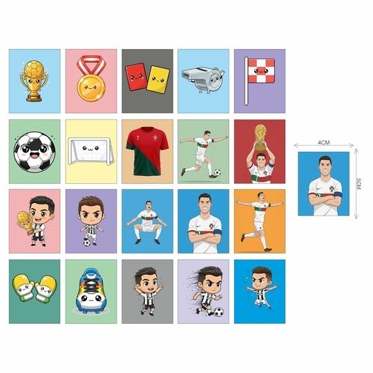 BOENJOY Cristiano Ronaldo Kids Fridge Magnet Set, Cartoon Refrigerator Magnets | Decorative Kitchen Magnets for Kids | Fun Collectible Gift & Home Dcor (Pack of 20) 4x5 cm
