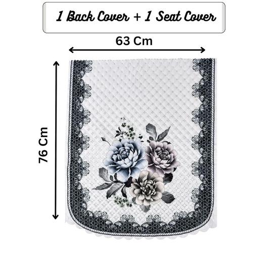 RRC Velvet Floral Quilted Sofa Cover Set 4 Seater | Premium Quilted Sofa Slip Cover,Seat & Back Cover,8 Piece Sofa Covers