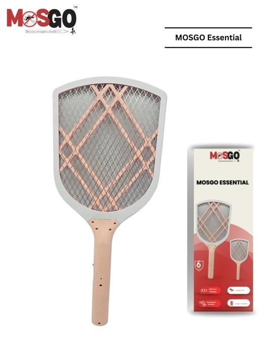 Mosgo Rechargeable Electric Fly Swatter Mosquito Racket Bat with COB Light | Long Battery Life | Made in India