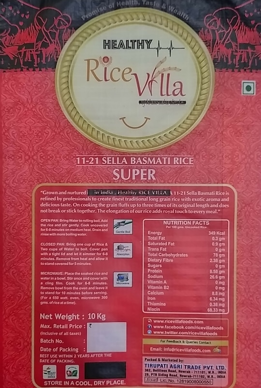 Rice Villa |  Super | 26 kg | 1121 Sella | Basmati Rice