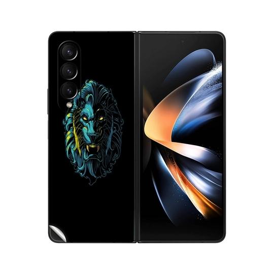GADGETSWRAP Printed Vinyl Skin Sticker for Samsung Galaxy Z Fold 4 - Lion