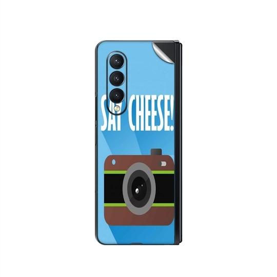 GADGETSWRAP Printed Vinyl Skin Sticker for Samsung Galaxy Z Fold 3 - say cheese