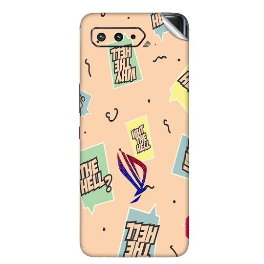 GADGETSWRAP Printed Vinyl Skin Sticker for Asus Rog Phone 5 - what-the-hell