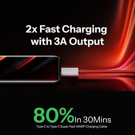 Tart High Speed 65W USB Type C Cable for OnePlus 13, 12, Nord 4 & Other Type C Phones