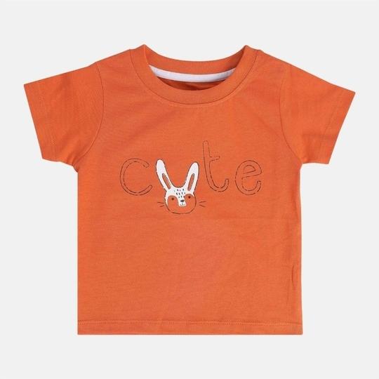 MINI KLUB Knit Elastic Top And Bottom-Orange/Black