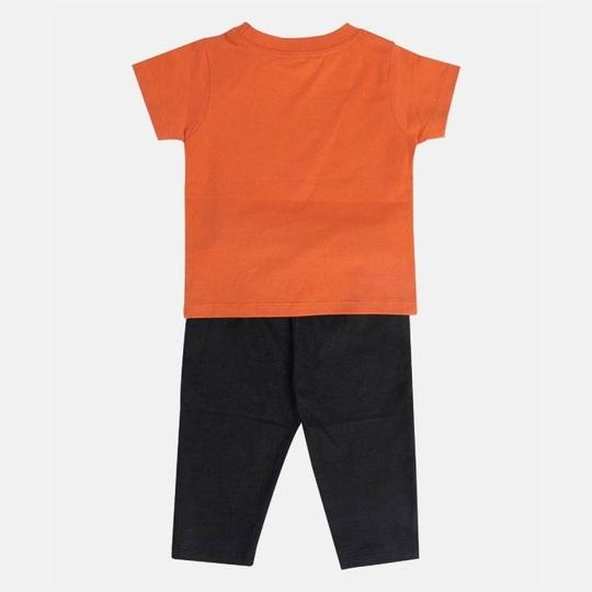 MINI KLUB Knit Elastic Top And Bottom-Orange/Black