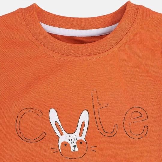MINI KLUB Knit Elastic Top And Bottom-Orange/Black