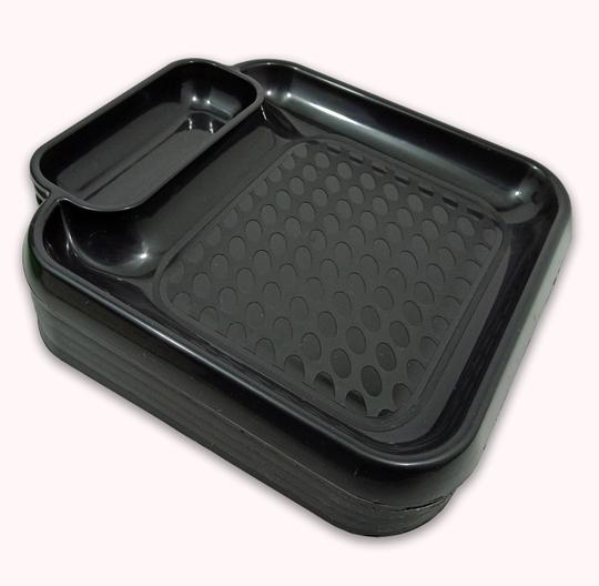Inpro Stylish Plastic Plates in 12 Black Color for Serving Snacks / Light Weight Plates / Pasta plate / Serving plate- Plastic Snacks plates-half plates-plastic kitchen crockery or parties Set of 12 Black Snacks Plastic Plates (Set Of 12 Plates).