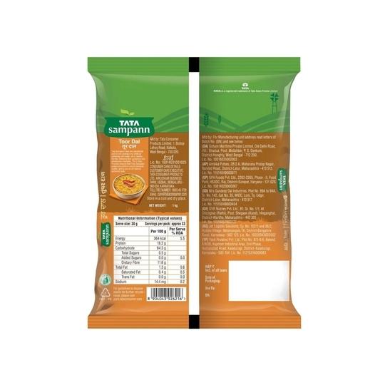 Tata Sampann Unpolished Toor/Arhar Dal 1kg