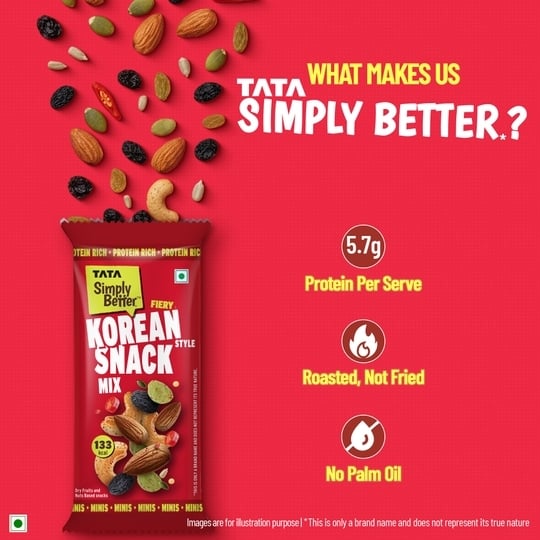Tata Simply Better Flavoured Korean Style Snack Mix 200g (Pack of 8 x 25g)