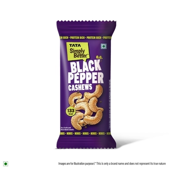Tata Simply Better Black Pepper Cashew 184g (Pack of 8 x 23g)