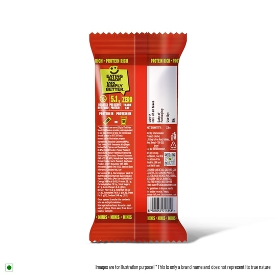 Tata Simply Better 184g Sweet Chilli Flavoured Roasted Cashews (23g x 8)