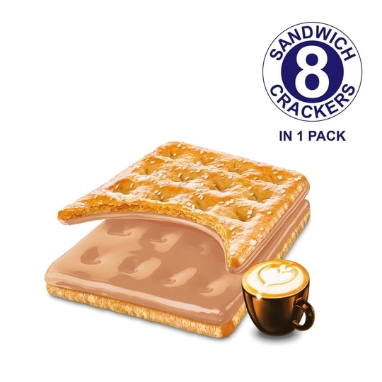 Malkist Cheese and Cappuccino Flavoured Cracker Biscuits (family pack) - 144g (Pack of 4)