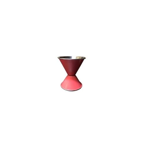 Dynore Red Warm Stainless Steel Peg Measure 30/60 ml