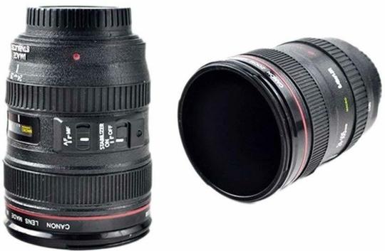 FIVANIO Camera lens Cup Plastic Coffee Mug (300 ml)