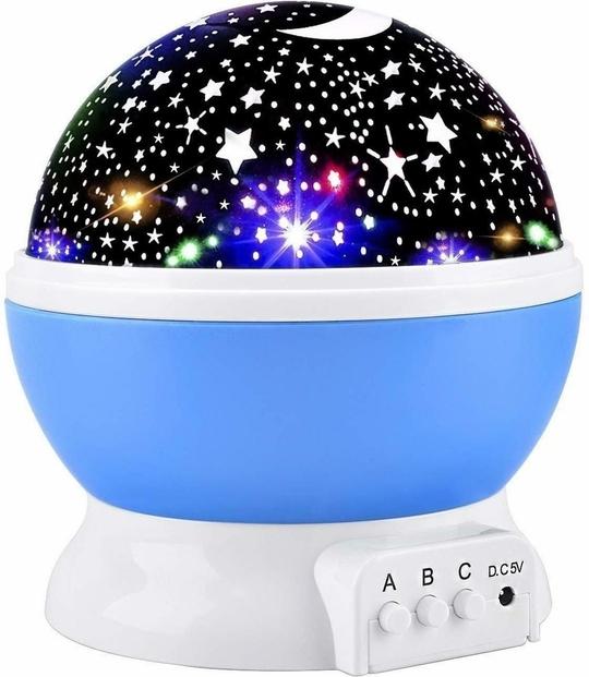 FIVANIO  Kids Room Night Light Ceiling Star Projector for Getting Babies to Sleep Night Lamp (12 cm, Multicolor)