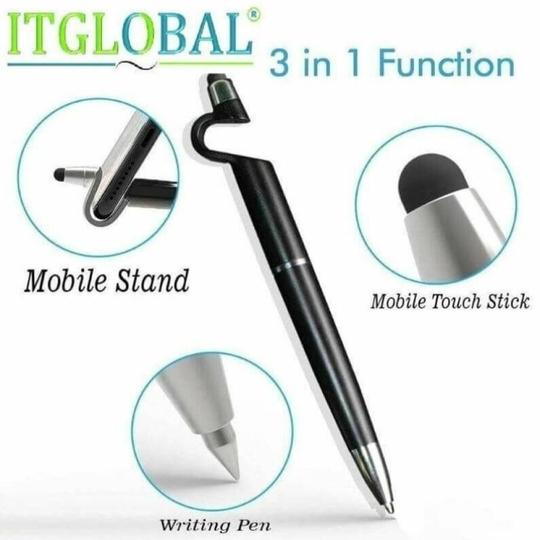 HP 802 Small Black Original Ink Cartridge With ITGLOBAL 3in1 Multi-Function Pen
