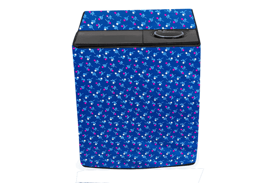 KVAR Printed design with water dust Protection washing machine cover for Kelvinator 7.5 Kg Top Loading Semi-Automatic  with One Press Water filling & Draining, KWS-A750EP (Unique code/270522131SME40)