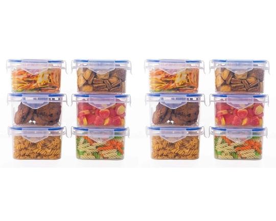 DATTA ENTERPRISE Airtight Container Set For Fridge - Airtight Food Storage,Bpa Free Plastic Cereal Container For Kitchen Fit & Lock Container (12)