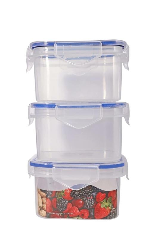 DATTA ENTERPRISE Airtight Container Set For Fridge - Airtight Food Storage,Bpa Free Plastic Cereal Container For Kitchen Fit & Lock Container (12)