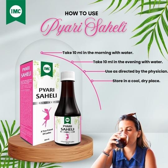 IMC Pyari Saheli Syrup (200 ml) Ayurvedic Women's Tonic | for Periods, PCOS, Strength and Digestion