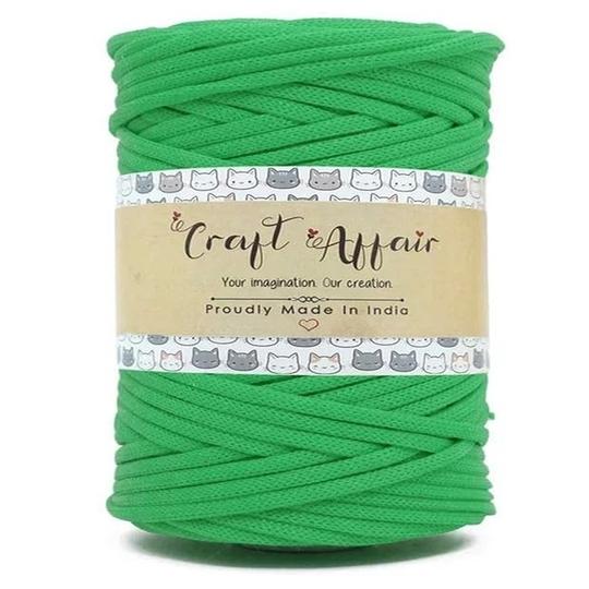 Craft Affair | PP Rope/Nylon Rope 3mm Braided Cord (100m) for Jewellery & Bracelet Making Macrame Cord - Leaf Green