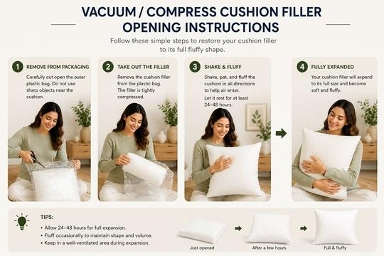 EMBROCO Cushion Set | Premium Soft Microfiber Cushion Filler Pack of 5 | Sofa Cushion, Cushion for Living Room, Cushions. Cushion