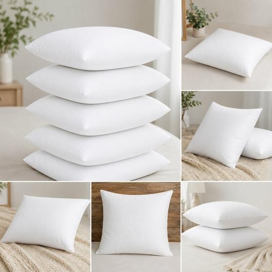 EMBROCO Cushion Set | Premium Soft Microfiber Cushion Filler Pack of 5 | Sofa Cushion, Cushion for Living Room, Cushions. Cushion