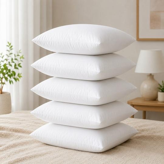 EMBROCO Cushion Set | Premium Soft Microfiber Cushion Filler Pack of 5 | Sofa Cushion, Cushion for Living Room, Cushions. Cushion