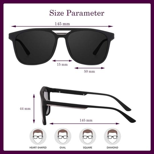 David Martin sunglasses for men & women Black pack of 1