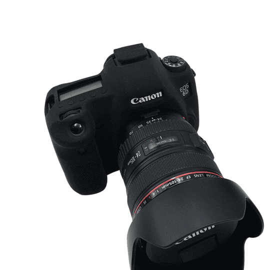DijiiPluss++ Silicon Cover for Canon EOS 6D Mark II Camera Case, Professional Silicone Rubber Camera Case Cover Detachable Protective for Canon EOS 6D Mark II - Black Incomplete